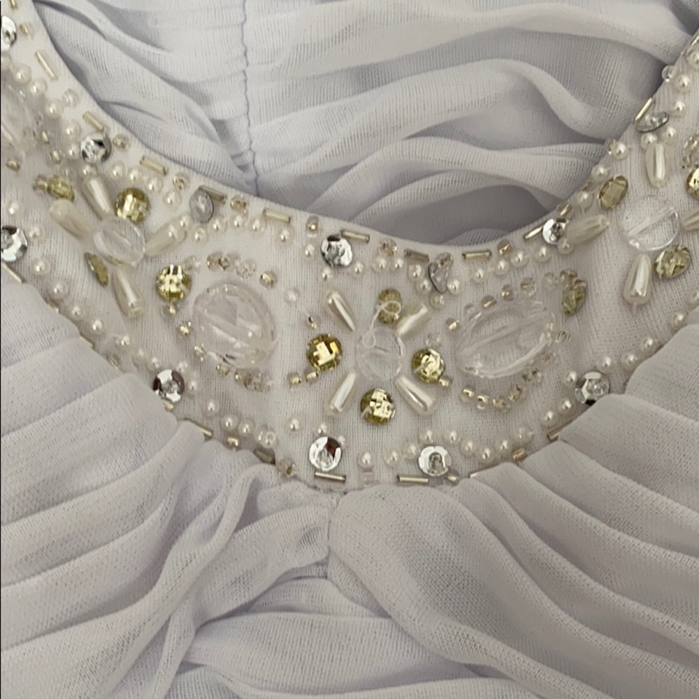 Fitted White Ruffle Dress - Picture 5 of 5